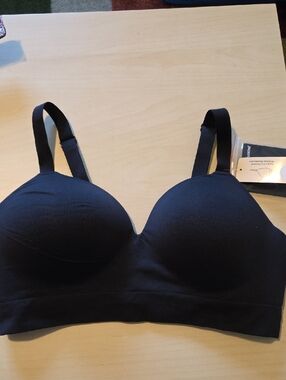 Shapermint Truekind Sweetheart Seamless Wireless Push-up Black Bra XL NWT
